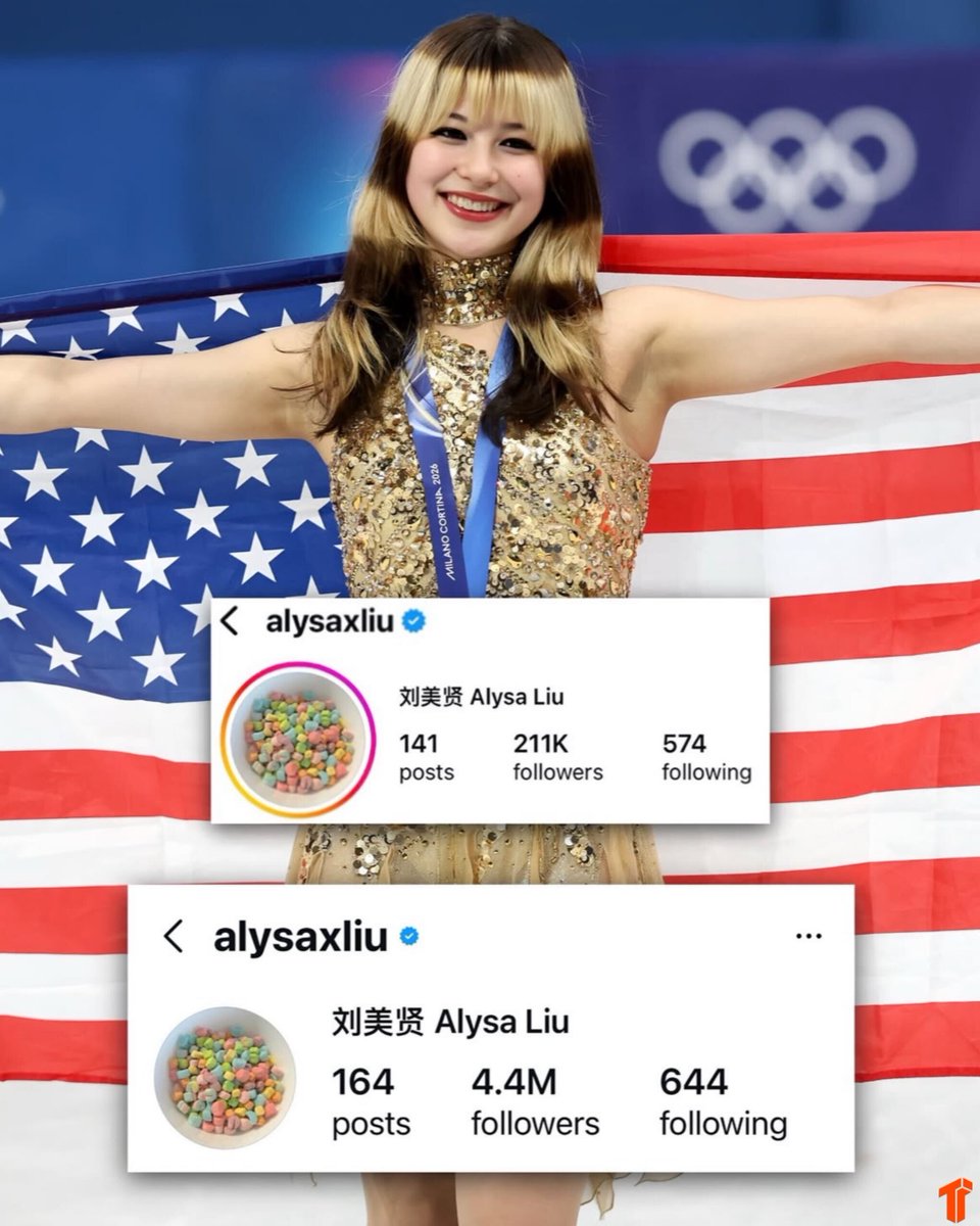 TheThizzler's tweet photo. Oakland's Alysa Liu gained over 4 Million followers since the Winter Olympics started 💪 https://t.co/0yHY6QkReJ