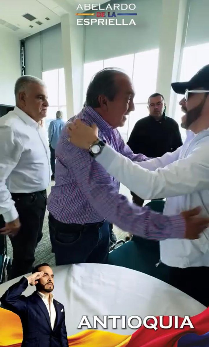 El para-político exgobernador de Antioquia Luis Alfredo Ramos apoyando a Abelardo de La Espriella. 👇