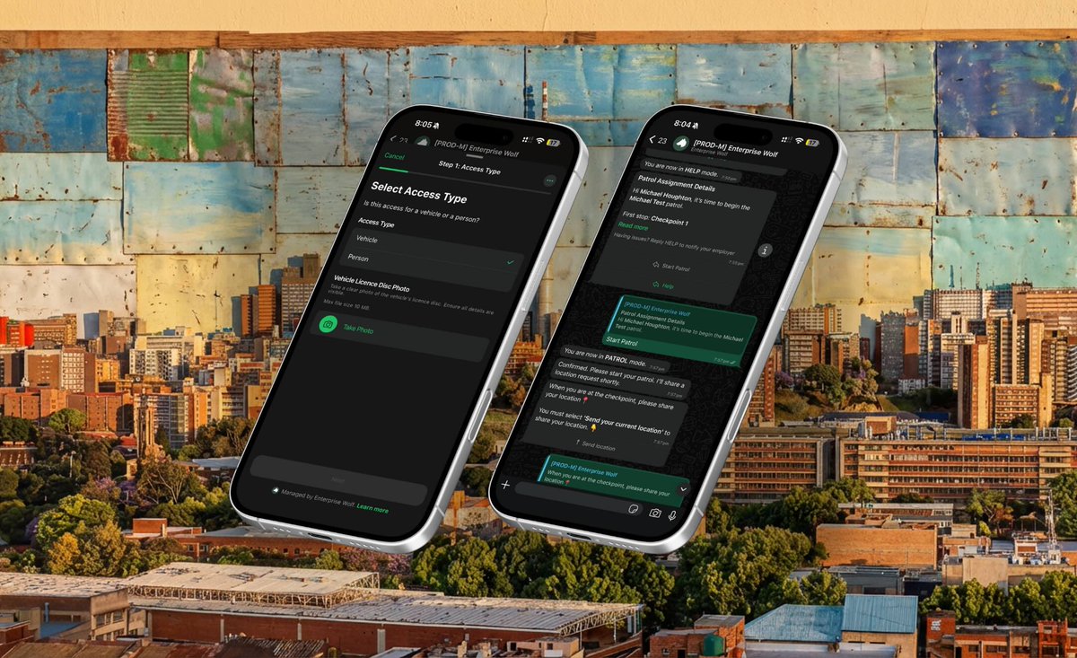 CommunityWolfAI's tweet photo. The hardware you need is already on site.

Every security site in SA has a WhatsApp phone.

That same phone, without installing an app, can now do access control, patrol verification, and automated reporting. https://t.co/pq0PcwRa7y