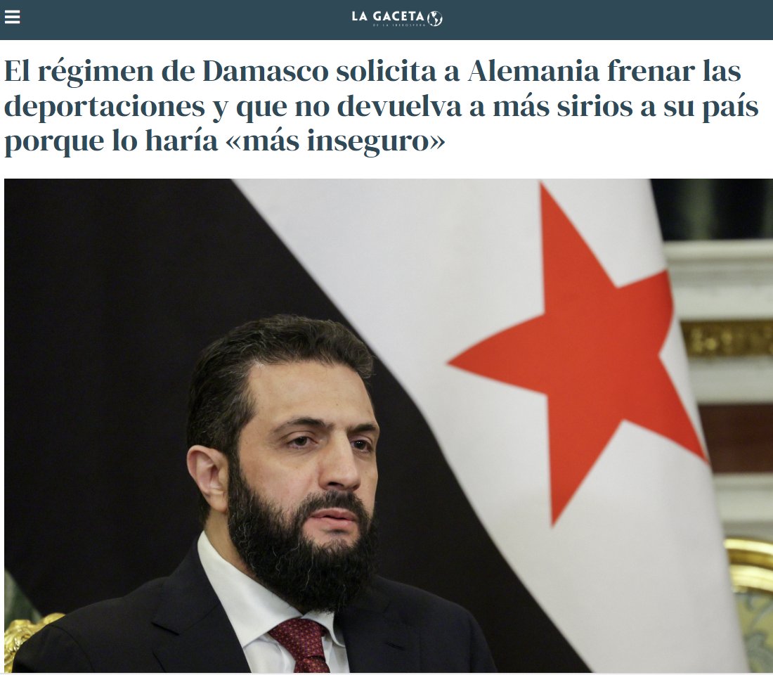 Chúpate esta...!!!
"No me mandes más sirios a Siria porque nos hará un país más inseguro"