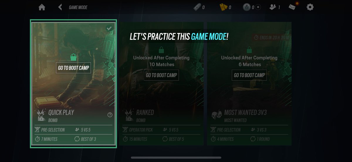 DGCriipy's tweet photo. @Rainbow6Mobile Soft locked my account. I had to leave during my first “practice” match and now I can’t move on in the main menus and it only allows me to click in the green square. I’ve already uninstalled and reinstalled. https://t.co/M2ir0hlseg