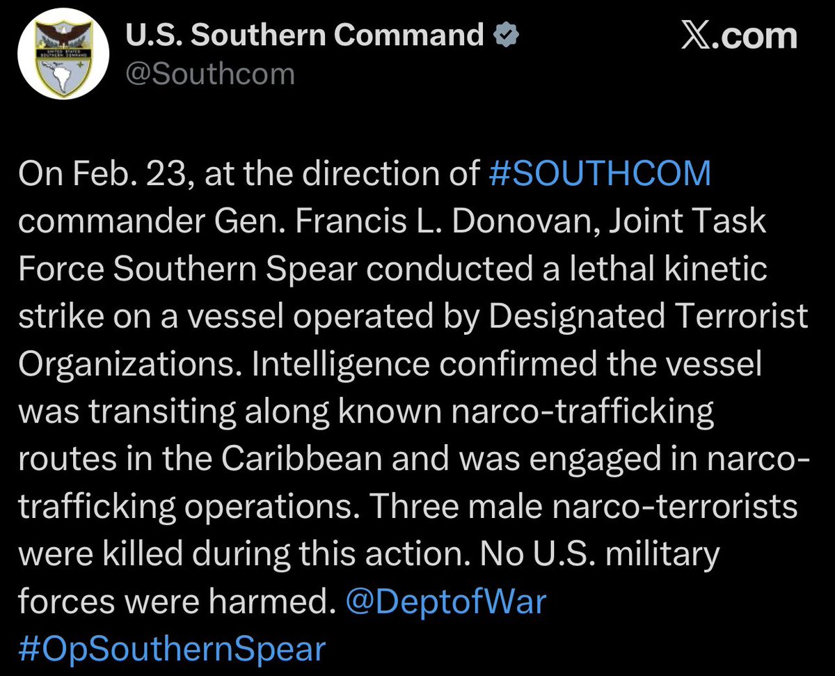 Hegseth killed 3 more people today.