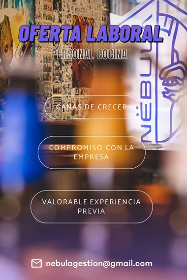 Oferta de #empleo: Personal de Cocina (Restaurante Nëbula - #Cádiz)  emfocadiz.blogspot.com/2026/02/oferta…