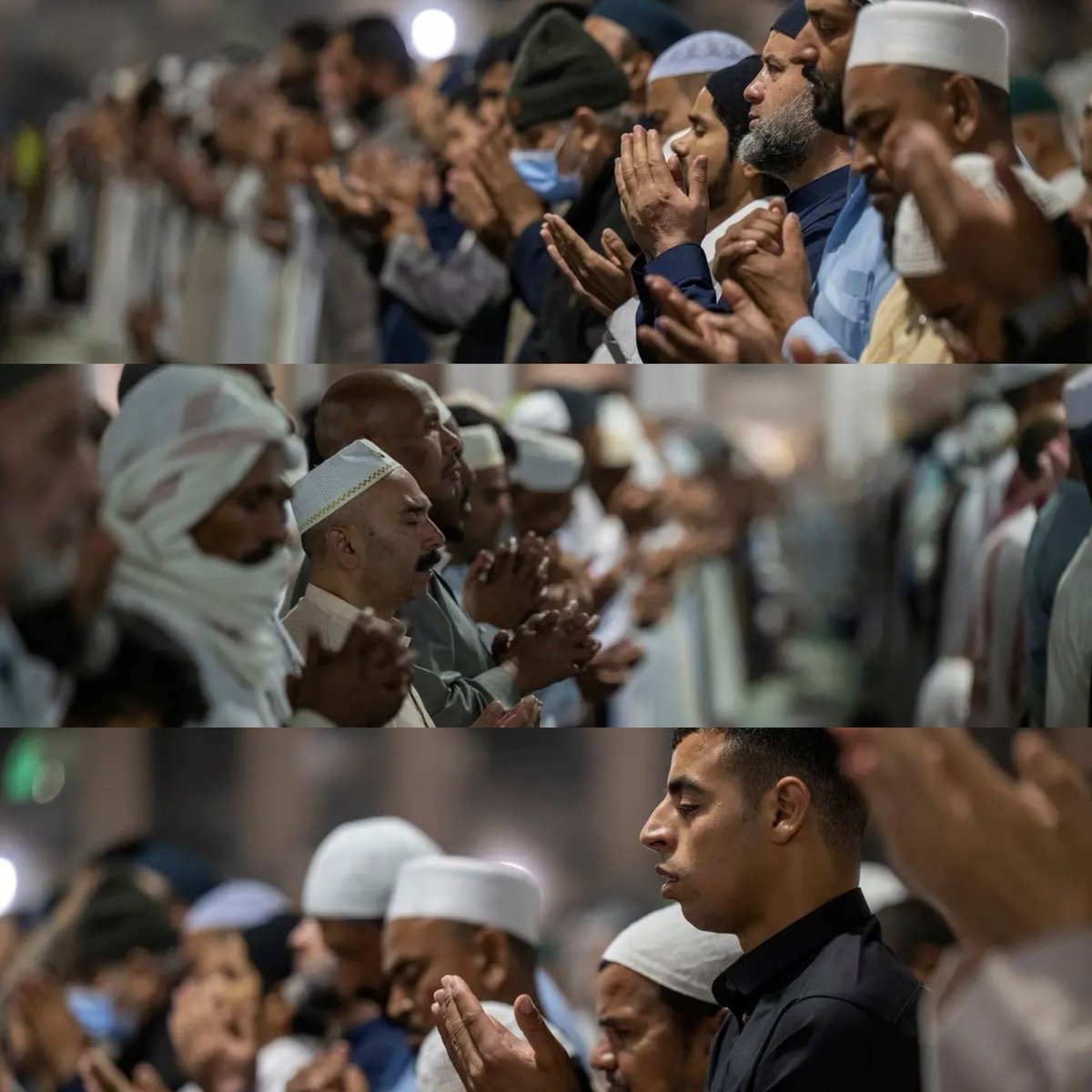 في أجواء يسودها السكون والطمأنينة، ترتفع الأكف بالدعاء في المسجد النبوي، وتفيض القلوب بالتوسّل، طلبًا للرحمة والمغفرة في أيامٍ مباركة

#المسجد_النبوي #المدينة_المنورة #رمضان