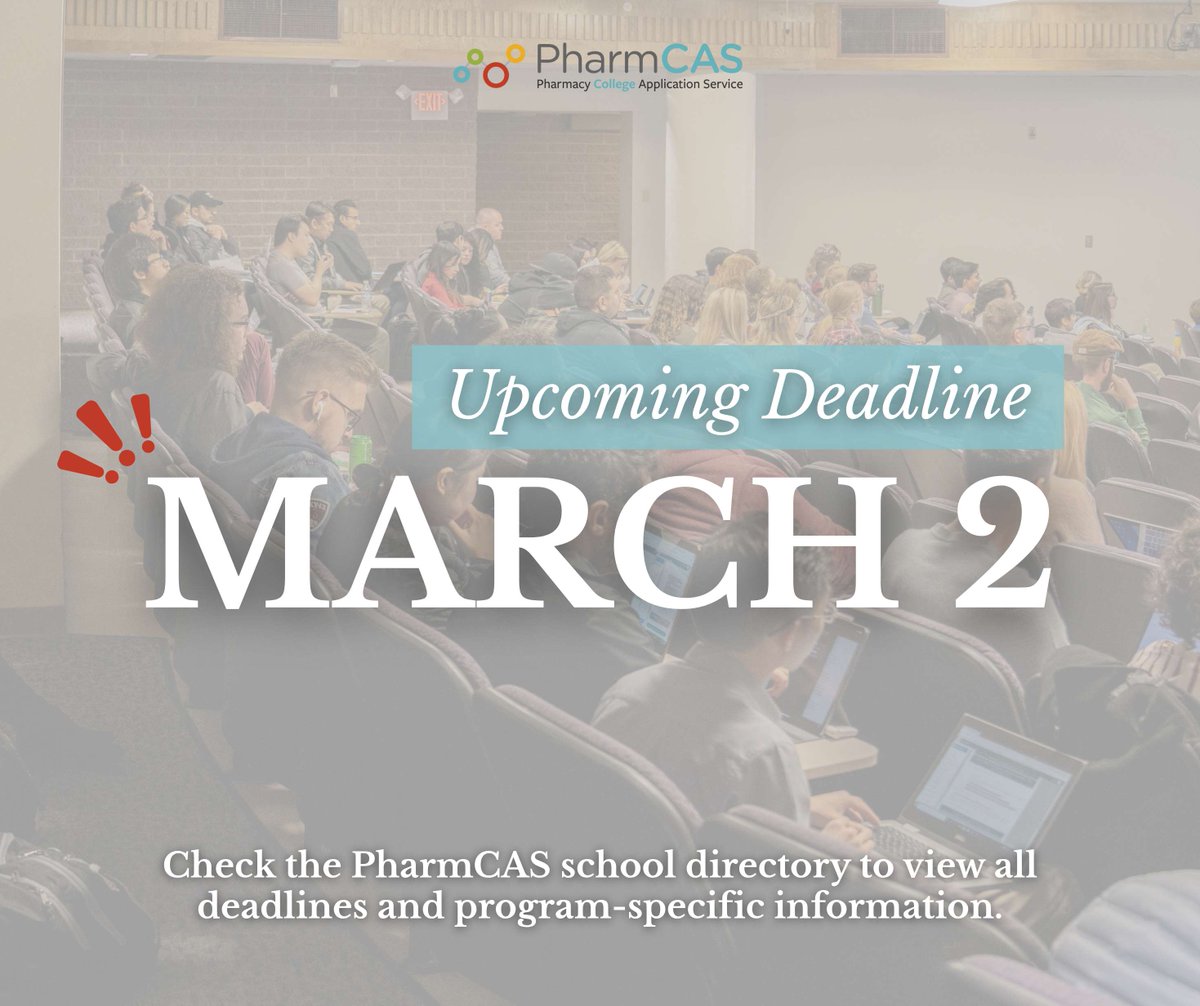 PharmCAS tweet media