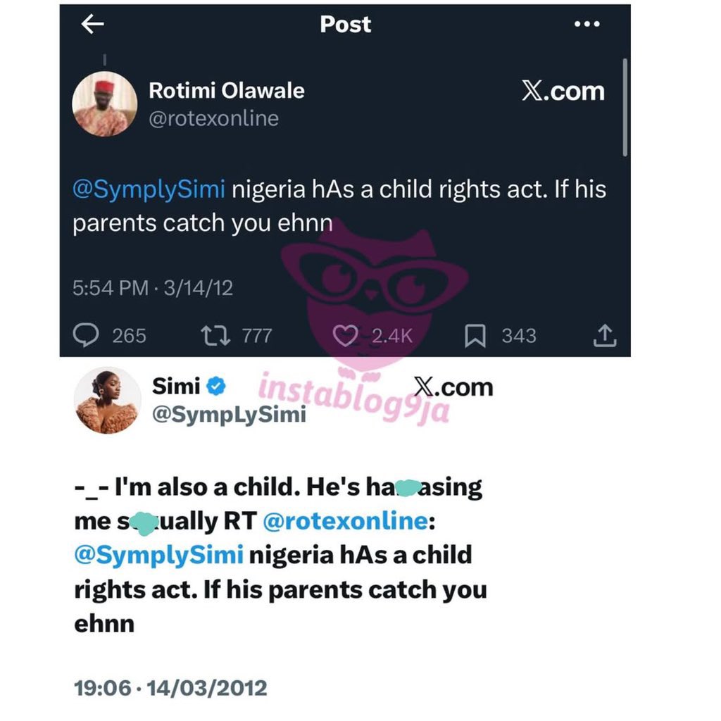 Simi said a 4 years old boy is sexually harassing her too