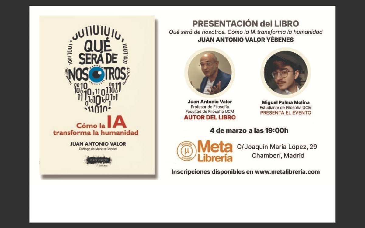 Presentación el próximo 4 de marzo en Metalibrería. Agradezco a Miguel Palma Molina su interés y su ayuda.