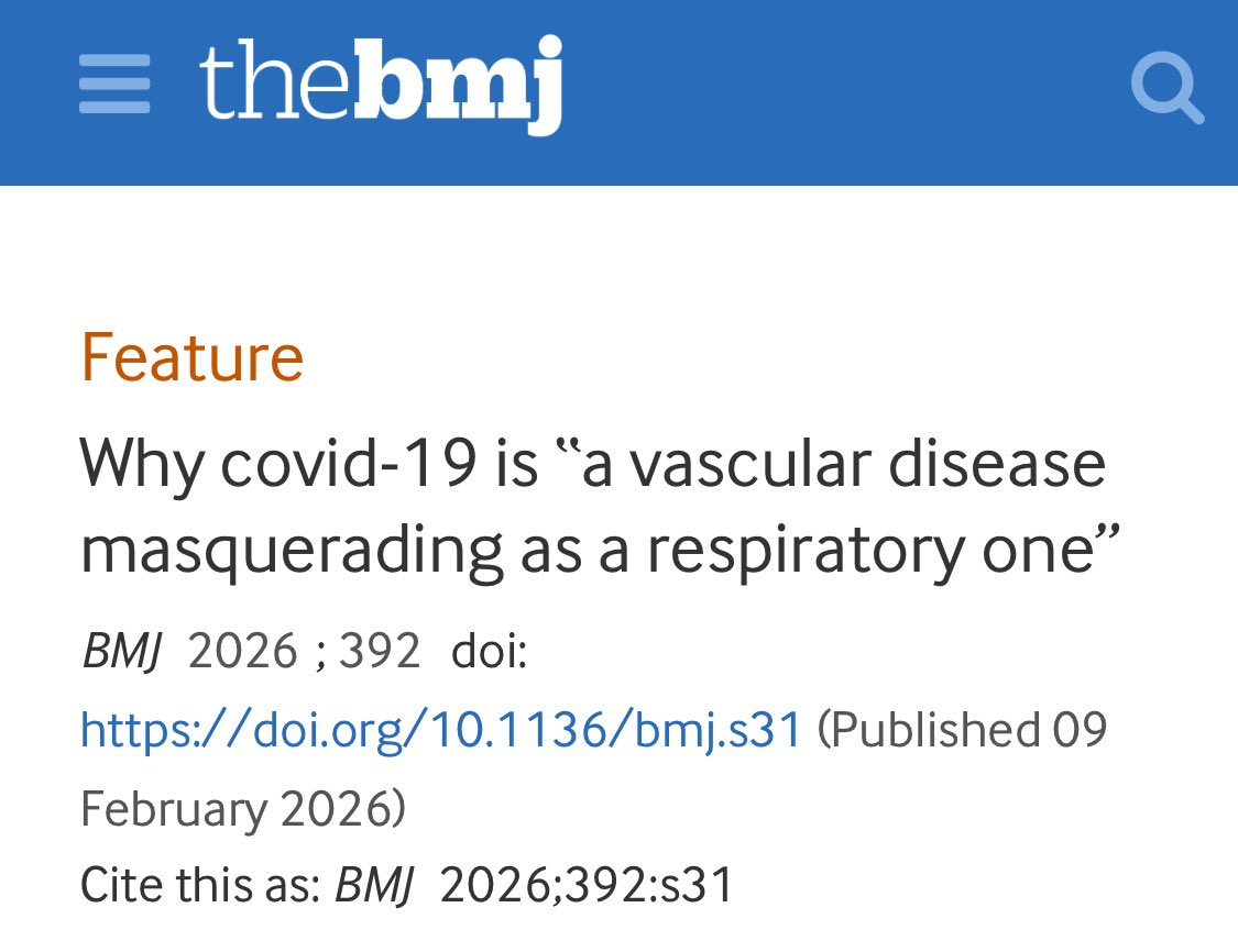 “The virus enters through the airways but exerts its systemic effects through the vasculature, the common denominator in the lungs, heart, kidneys, and brain,”  says Andy Benest, vascular biologist at the University of Nottingham. #LongCovid