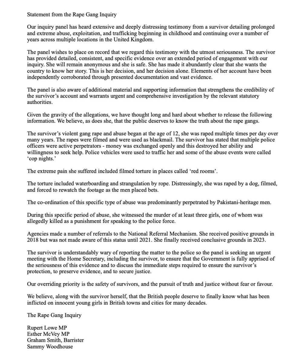 Any MP (mostly Labour), any Councillor (mostly Labour) any social worker, care worker, and member of the police force that stood by and allowed this to happen should be publicly flogged and imprisoned for life 😡😡😡😡