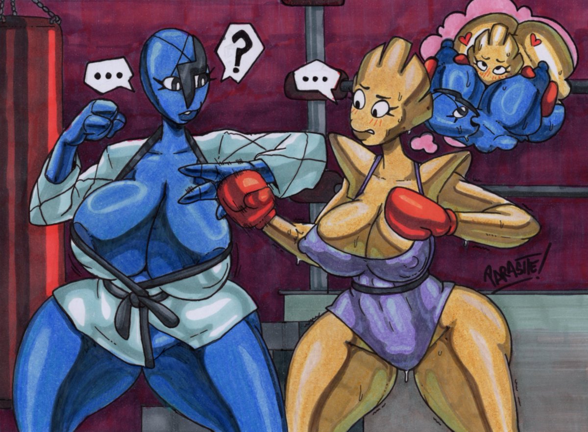 Suggested by the awesome supporter ⭐️ <a href="/CR_7157/">CRtist</a> ⭐️, to draw Sawk and Hitmonchan.

Hitmonchan its training with Sawk... but something just distracts her.

💪(　 ͡°ᴥ ͡°　) 💙🥋🥊