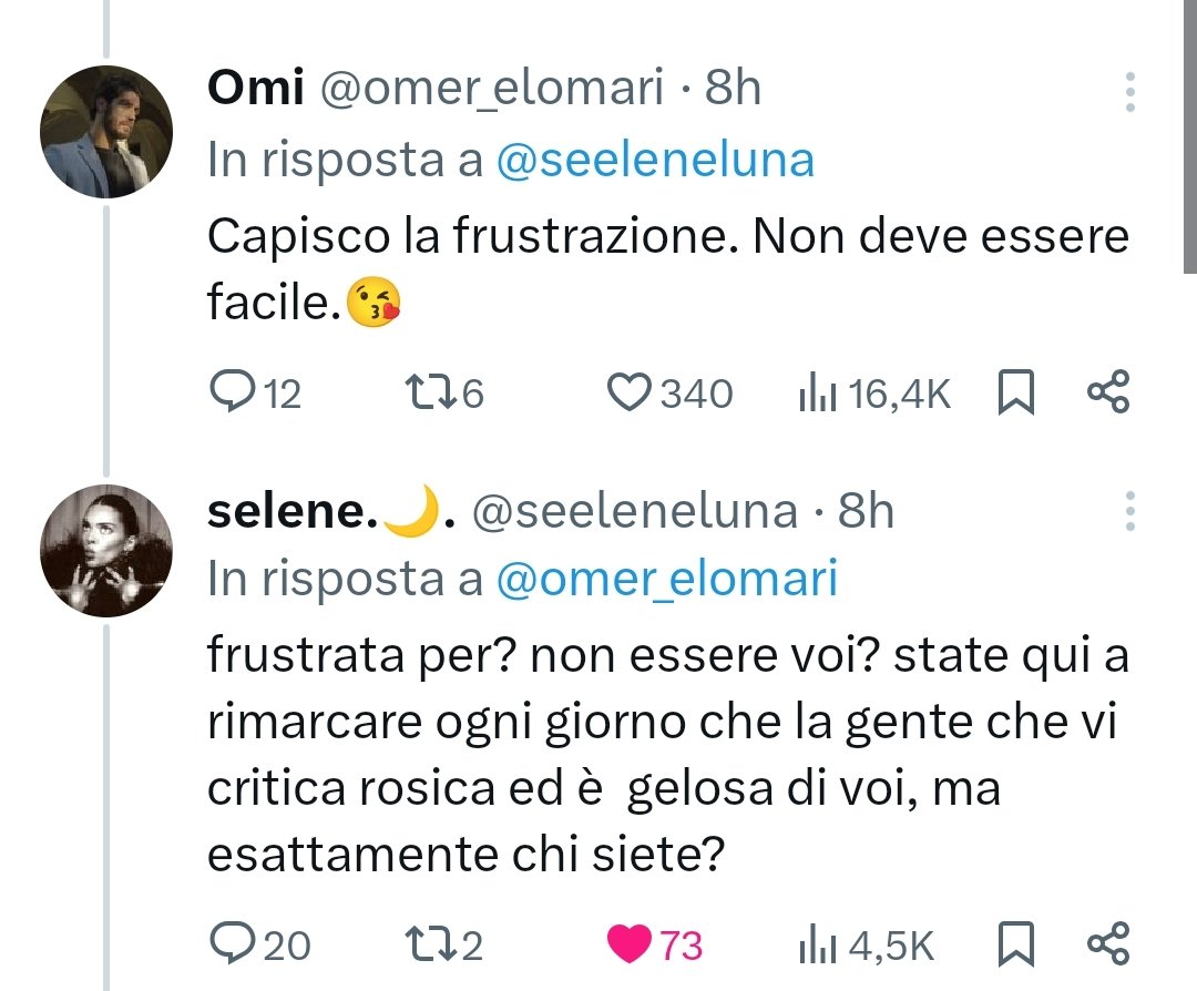 la bulletta  capricciosa ha proprio detto:
non combatto guerre 
d' intelligenza con gente disarmata
💘💘💘