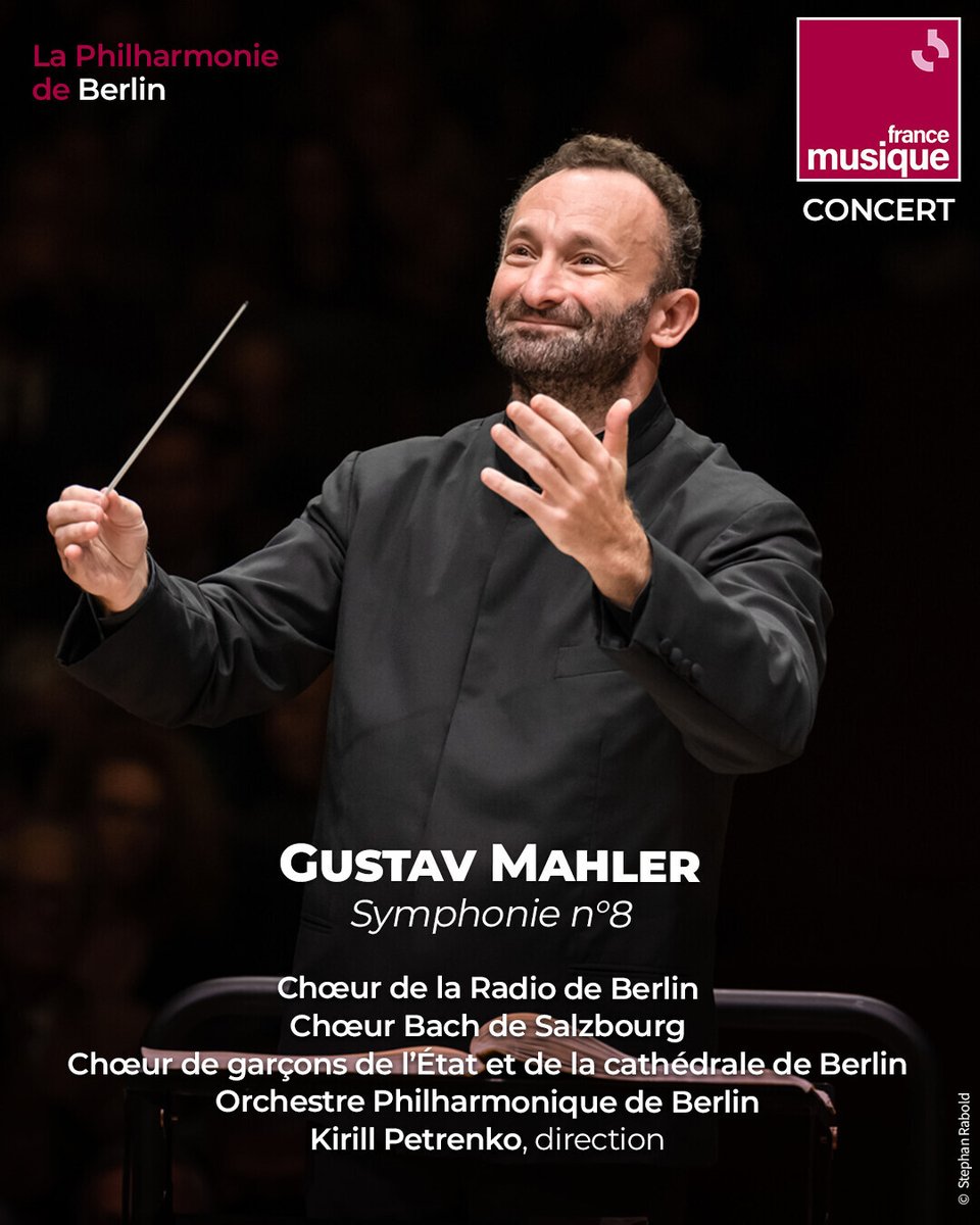 Huit solistes, trois chœurs et un orchestre… plus de 350 musiciens sont réunis pour interpréter la spectaculaire 8e Symphonie de Mahler sous la direction de Kirill Petrenko. Une interprétation lumineuse, l'Orchestre Philharmonique de Berlin au sommet !
➡️ l.francemusique.fr/3u1