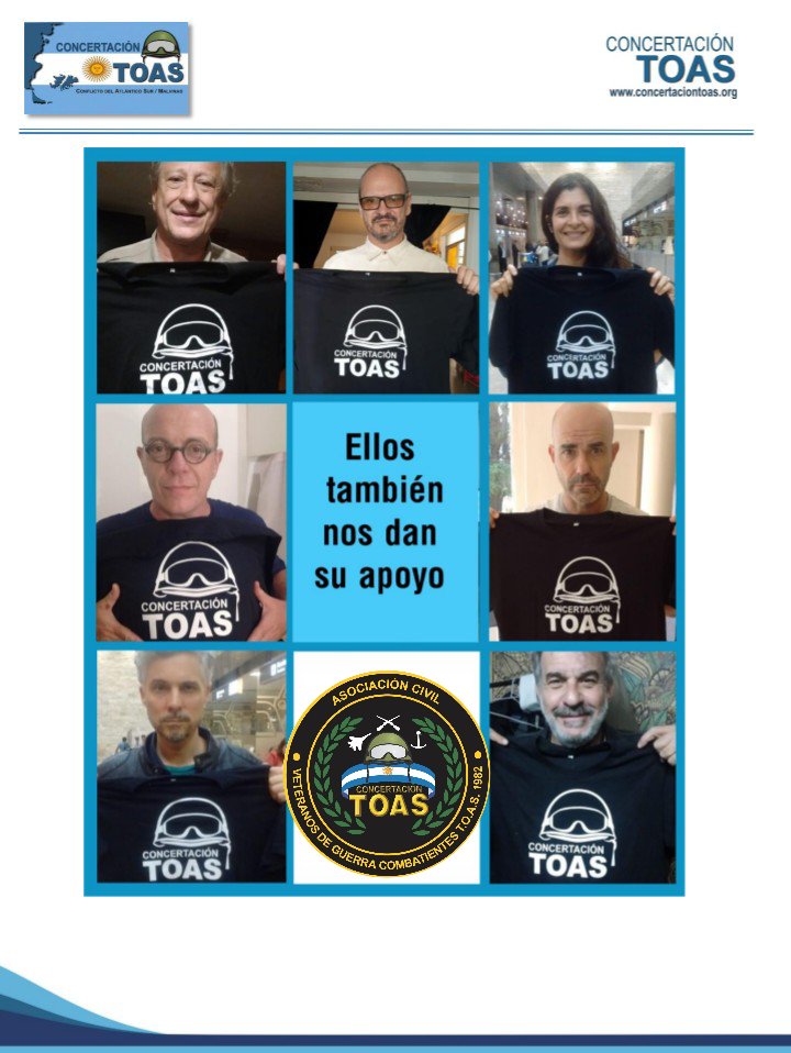 #apoyoTOAS ELLOS TAMBIÉN NOS DAN SU APOYO <a href="/ConcertaTOAS/">ConcertaciónT.O.A.S</a> #causanacional #justicia <a href="/Tv_Libertaria/">Tv Pública Libertaria</a> <a href="/canal9oficial/">El Nueve</a> <a href="/canal26noticias/">CANAL 26</a> <a href="/todonoticias/">TN - Todo Noticias</a> <a href="/telefe/">telefe</a> <a href="/lanacionmas/">La Nación Más</a>