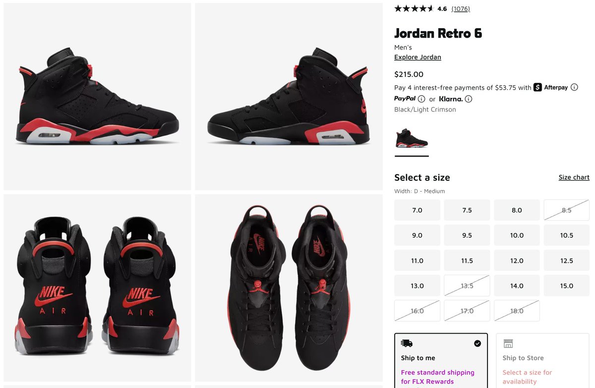 air jordan 6 retro foot locker