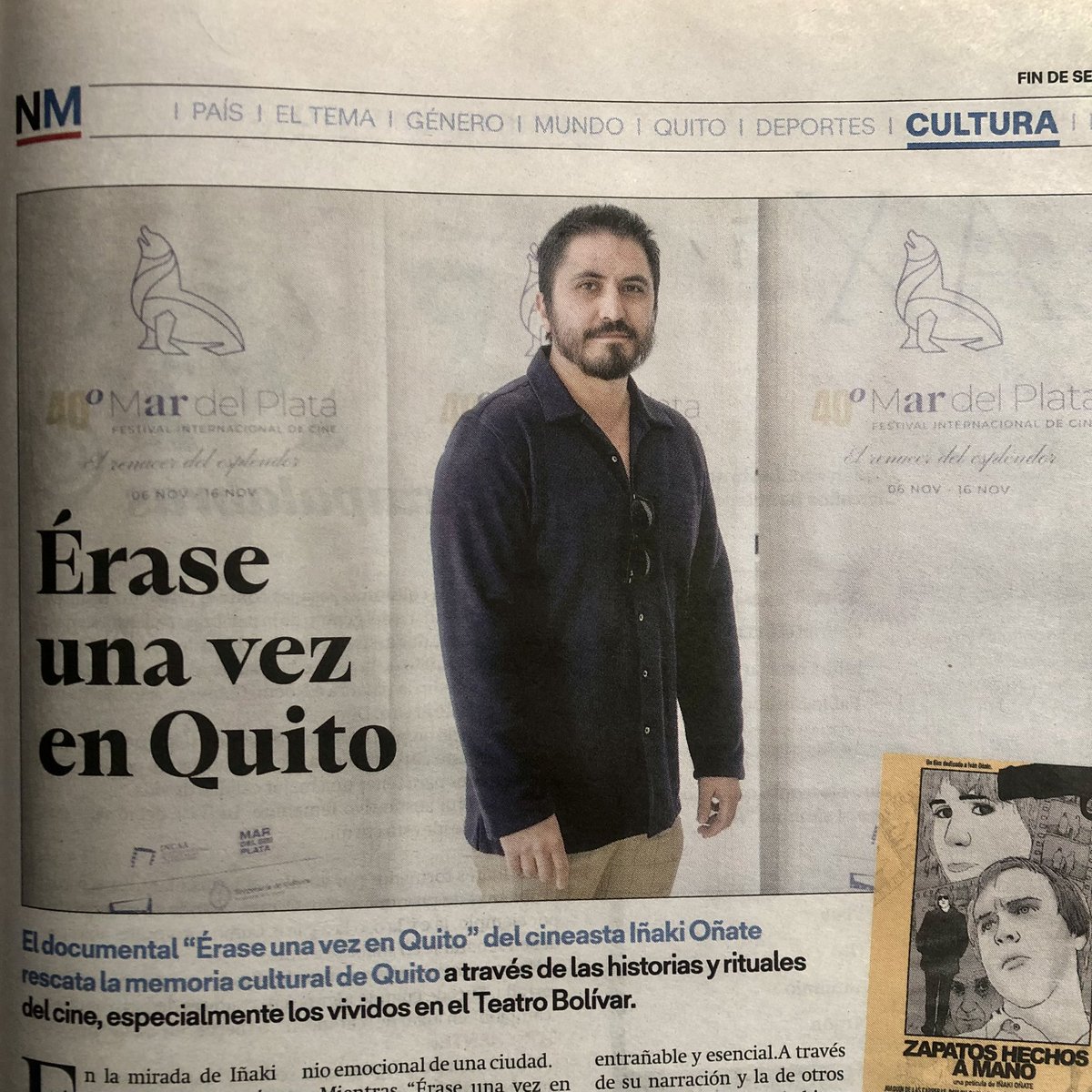 UNDERGOFILMS's tweet photo. Muy agradecido con el medio @notimercio y con la periodista Alexandra Jaramillo por tan bella crónica sobre mi documental “Érase una vez en Quito”.

#iñakioñate #eraseunavezenquito #cineecuatoriano #notimercio #cinelatino #documental #cinedocumental #quito #ecuador https://t.co/ZsFAQk30E9