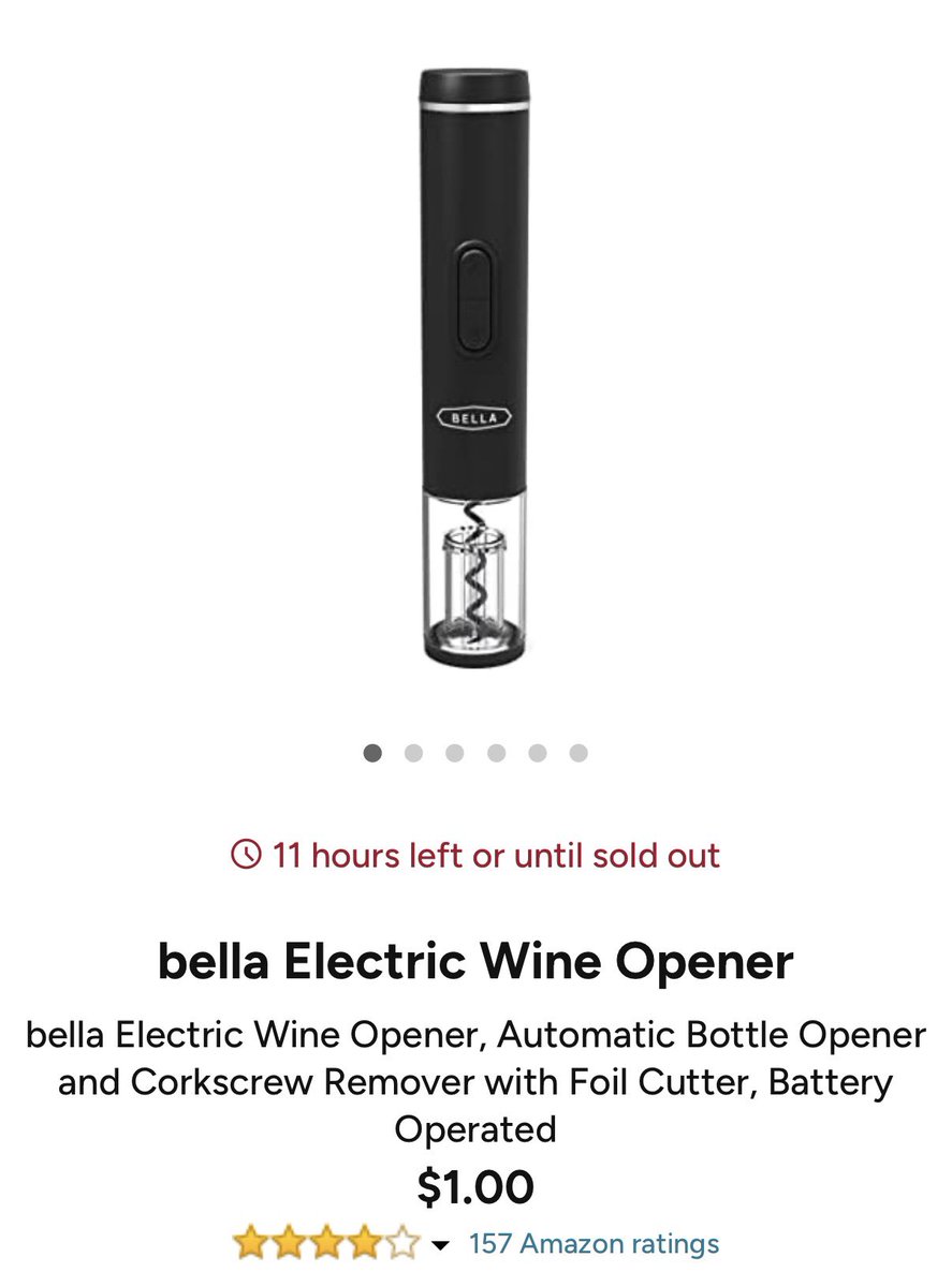 WINE OPENER FOR $1 AT WOOT

These normally go for around $15+

Free shipping for Amazon Prime members, will sell out

mavely.app.link/YGo2Zx52Z0b #ad