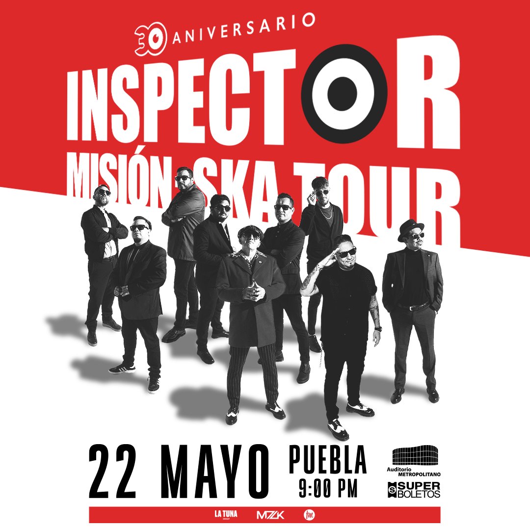 AuditorioMetPue's tweet image. 🎺🔥 Tres décadas de ska, energía y canciones que siguen vigentes.
Inspector celebra 30 años de carrera con un concierto lleno de clásicos. 🎶✨
📆 22 de mayo
⏰ 21:00 horas
🎟️ Boletos disponibles en Superboletos
#Inspector #Ska #Concierto