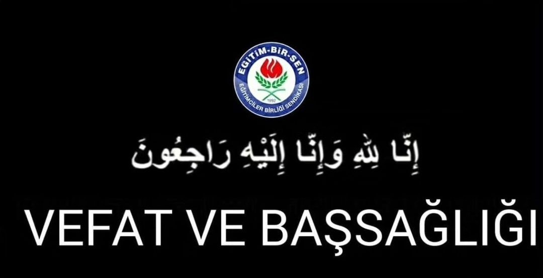 Yukarı Kayapınar İlkokulu Müdürü Üyemiz Davut IŞIK'ın babası vefat etmiştir. Cenazesi yarın Saat 11.00'de  Horozköy Şafii Camii'nden kaldırılacak ve Yukarı Emlakdere köyü mezarlığına defnedilecektir. Eğitim-Bir-Sen ailesi olarak merhuma Allah'tan rahmet, ailesine ve sevenlerine