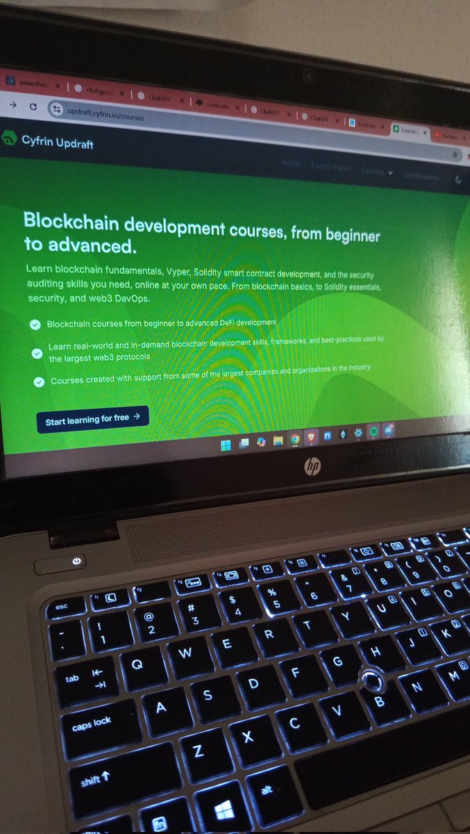abrahamonchain's tweet photo. I'll recommend @CyfrinUpdraft for those who want to start a career as a SR and Blockchain Developer.

Everything you need is there for free https://t.co/wzHvDQZsom