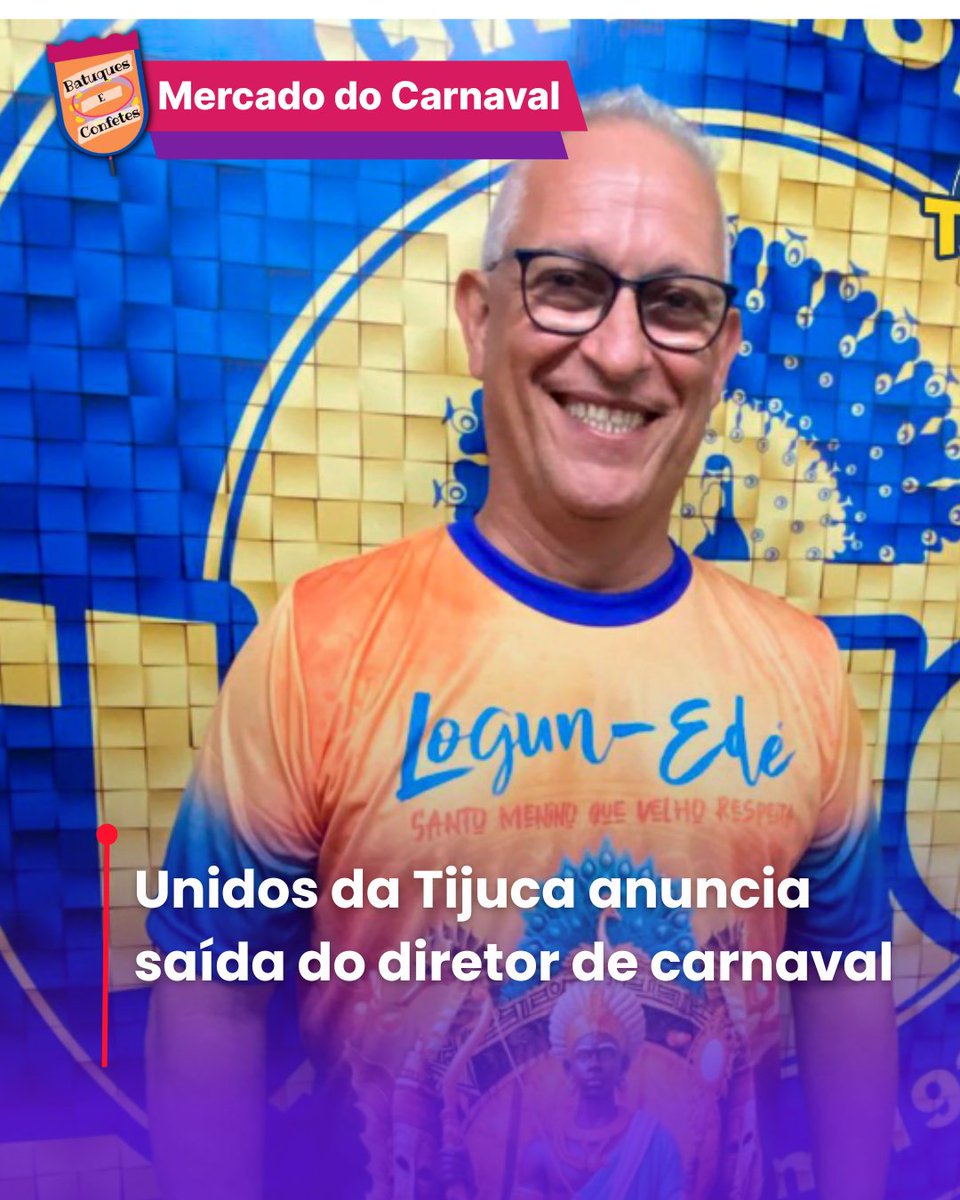 A <a href="/gresutijuca/">Unidos da Tijuca</a>  anunciou o desligamento de Fernando Costa do cargo de diretor de carnaval da escola.

Saiba mais: instagram.com/p/DVHHL3piaTd/