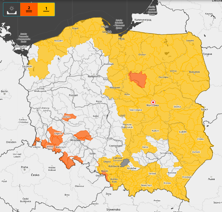 IMGWmeteo's tweet photo. ⚠️UWAGA⚠️
‼️AKTUALNE OSTRZEŻENIA HYDROLOGICZNE #IMGW
🟠wezbranie z przekroczeniem stanów ostrzegawczych
stopień: 2

Ważne:
Od: 2026-02-23 19:14
Do: 2026-02-24 15:00
Czas wydania: 2026-02-23 19:13

https://t.co/D3vuRjADhi
#hydro #ostrzeżenia #pogoda https://t.co/FqTCC3MwLY