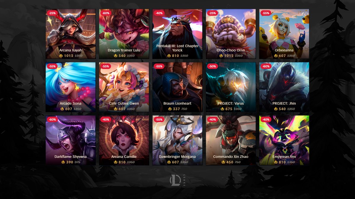 New Weekly Skin Sale Available until Monday