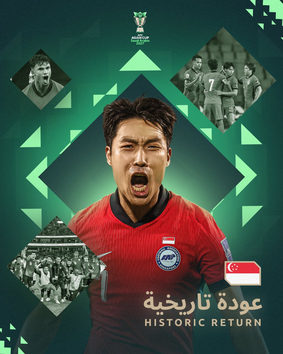 saudi2027's tweet photo. بــعد 4️⃣ عقود من الغياب
منتخب سنغافورة يستعد للمشاركة في #السعودية2027 🏆🇸🇬
#معًا_لمستقبل_آسيا https://t.co/2tpd3yn74Q