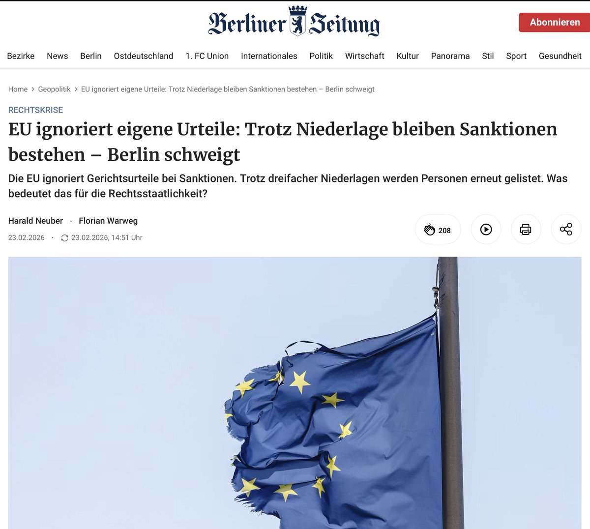 „Es gibt ein Versprechen, das Vertreter der Bundesregierung in der Bundespressekonferenz gebetsmühlenartig wiederholen: „Der gerichtliche Weg steht offen.“ Es klingt rechtsstaatlich, europäisch, beruhigend. 

Doch was geschieht, wenn Betroffene diesen Weg gehen – und gewinnen?