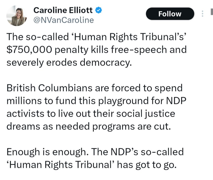 BC Cons candidates are tripping over themselves to defend Barry Neufeld, a former Abbotsford school trustee who was found to have violated the BC Human Rights Code. 

What about the rights of the people who are still accused of heinous crimes for simply affirming 2SLGBT+ rights?