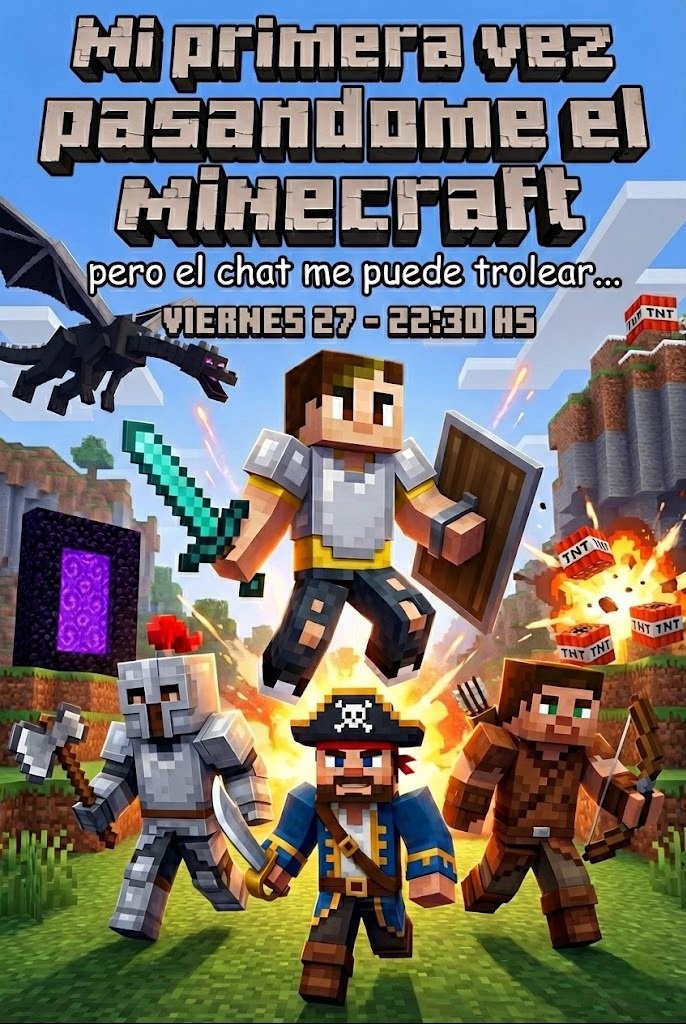 Este viernes, mi primer vez pasando el Minecraft...