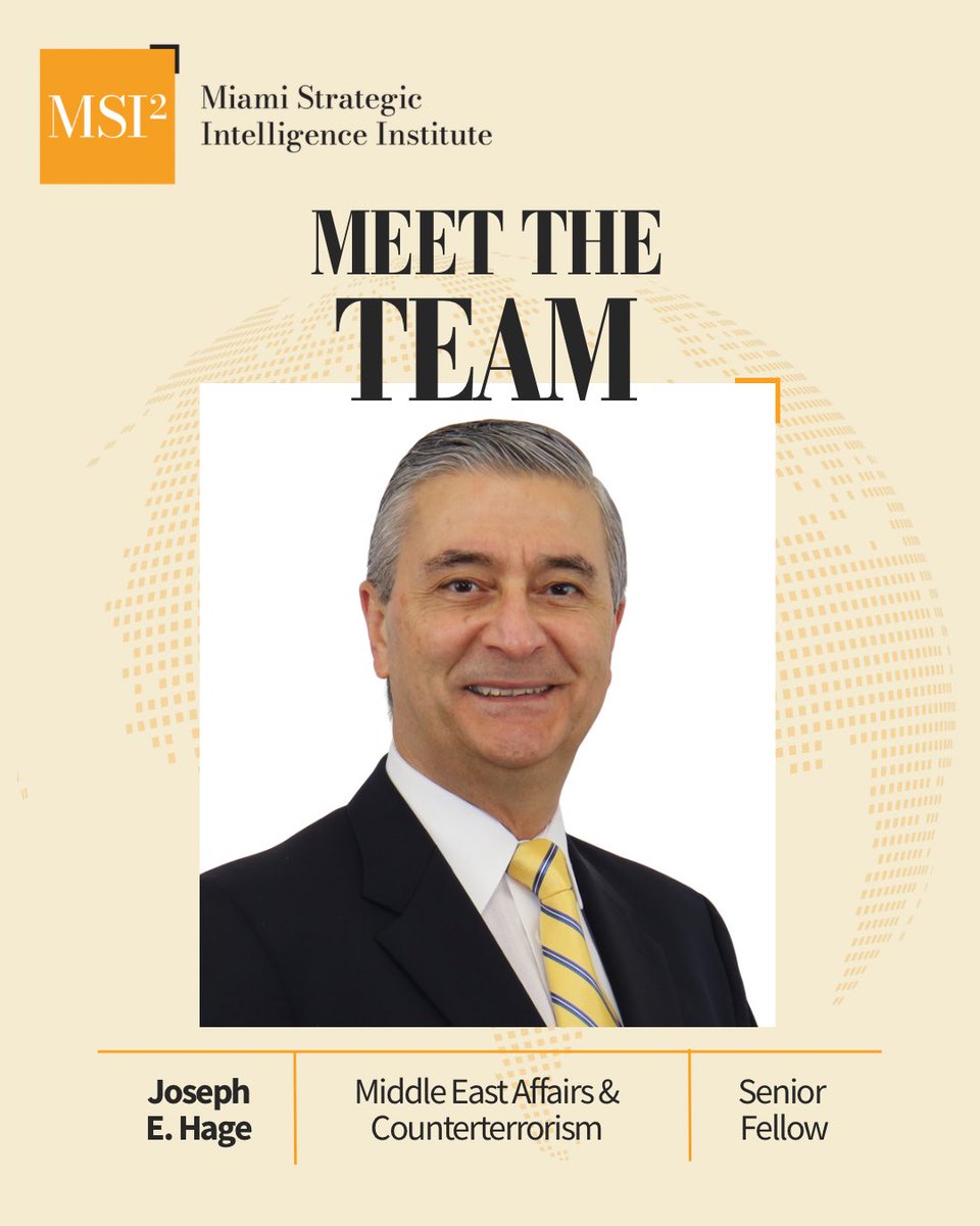 🇺🇸 MEET THE TEAM | <a href="/josephhage/">Joseph Hage</a>, MSI² Senior Fellow in Middle East Affairs &amp; Counterterrorism! Decades shaping U.S. policy since 1992, including Syria Accountability Act &amp; Cedar Revolution UN resolutions. Exec Dir of American Lebanese Policy Institute–PAC; multilingual jihadist