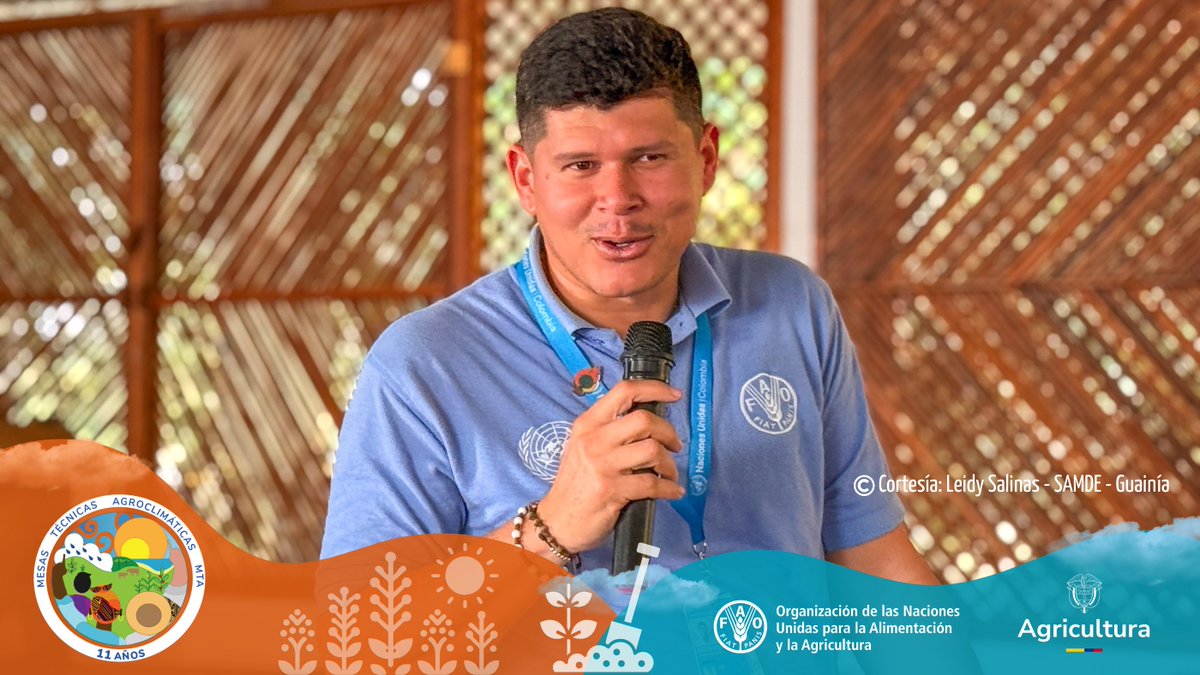 FAO_Colombia's tweet photo. Junto a @MinAgricultura @guainiaoficial @InstitutoSINCHI @CorporacionCDA impulsamos la #MesaTécnicaAgroclimática de #Guainía. Con alfabetización agroclimática brindamos herramientas para anticiparnos a cambios extremos del clima y proteger cultivos y animales desde la prevención. https://t.co/DCndskOhPJ