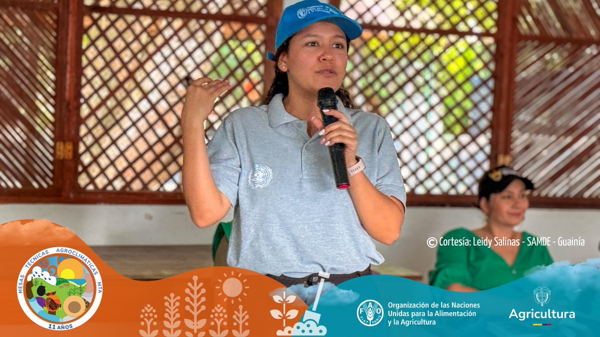 FAO_Colombia's tweet photo. Junto a @MinAgricultura @guainiaoficial @InstitutoSINCHI @CorporacionCDA impulsamos la #MesaTécnicaAgroclimática de #Guainía. Con alfabetización agroclimática brindamos herramientas para anticiparnos a cambios extremos del clima y proteger cultivos y animales desde la prevención. https://t.co/DCndskOhPJ