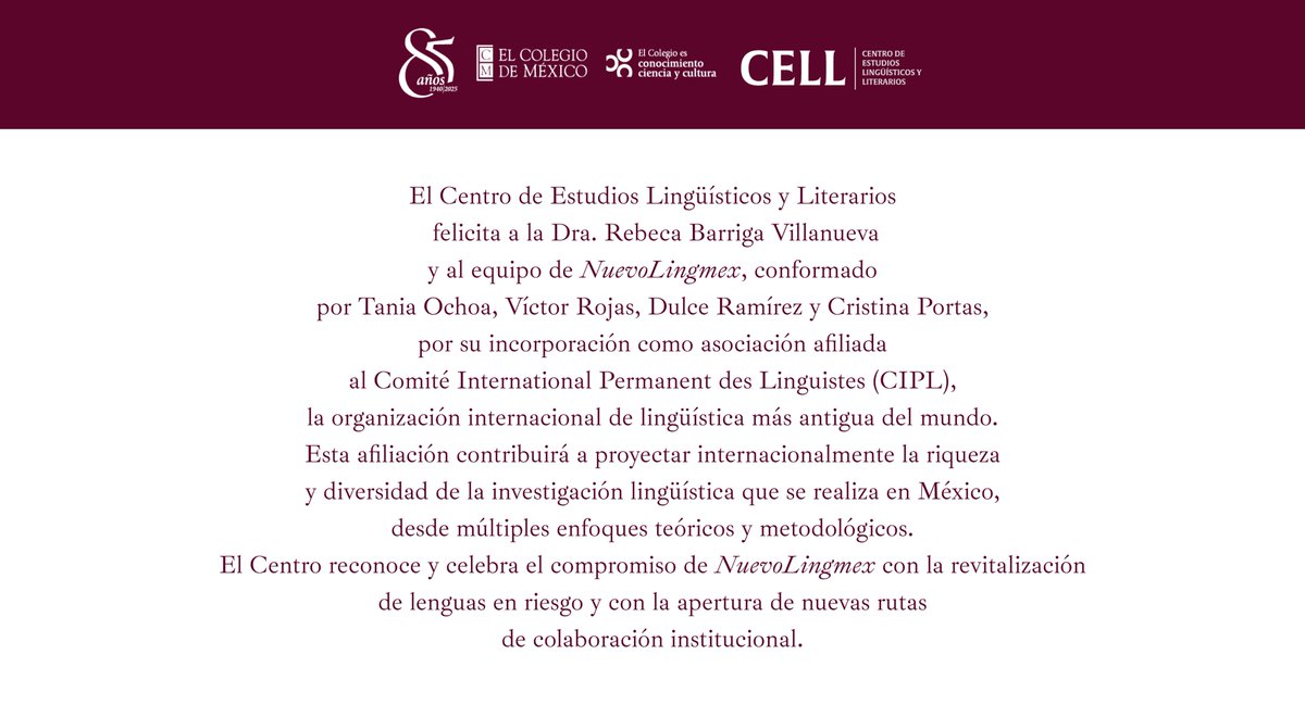 CELL Colmex tweet media