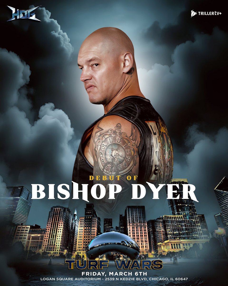 HOGwrestling's tweet image. 🚨CHICAGO.. GET READY 🚨

The Nomad Bishop Dyer makes his HOG debut at #TurfWars 

Get your tickets now ⬇️

tickettailor.com/events/houseof…