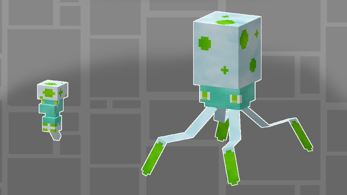 fapdos123's tweet photo. Forgot to post Pygmar --> Vingles. They're both Grass/Water type! #fapdosMod #fakemon #pokemon #minecraft #blockbench https://t.co/nAfmA65dbP