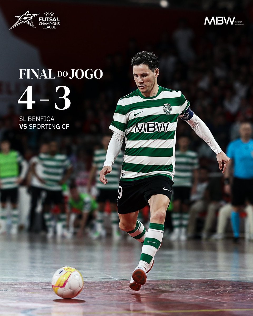 SCPModalidades's tweet photo. #FutsalSCP | ⏹️ Derrota dos Leões na 1.ª mão dos quartos-de-final da @UEFAFutsal. Tudo por decidir no Pavilhão João Rocha 🦁
⚽️ Bruno Pinto, Alex Merlim e Zicky Té.
🔴 4-3 🟢 // #SLBSCP #UCLFutsal https://t.co/ORpTwU0c0T