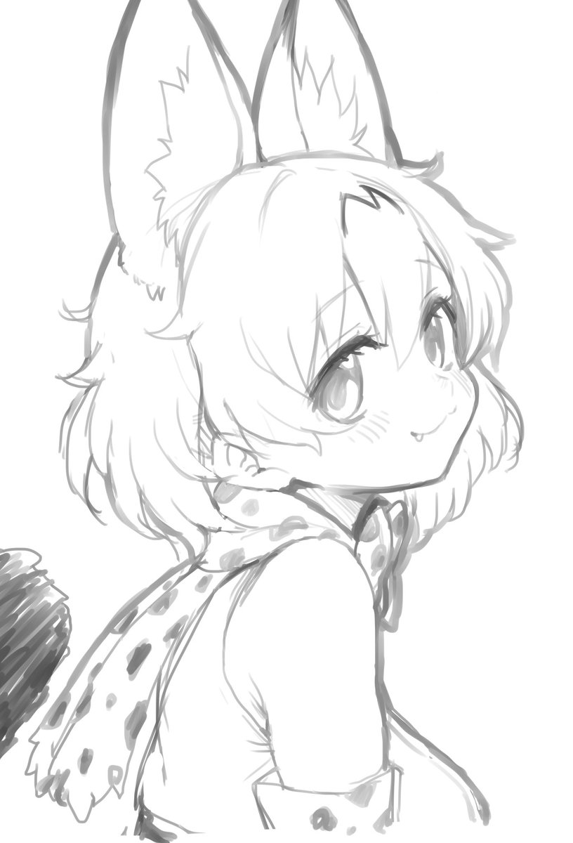 朝落書き
ボサボサーバルちゃん