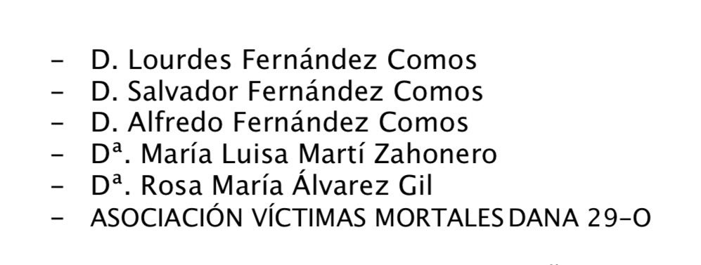 Esta es la asociación “mas representativa” de víctimas de la DANA  según algunos medios y el gobierno ¿Qué notáis?  ¿No se repiten muchos apellidos?…