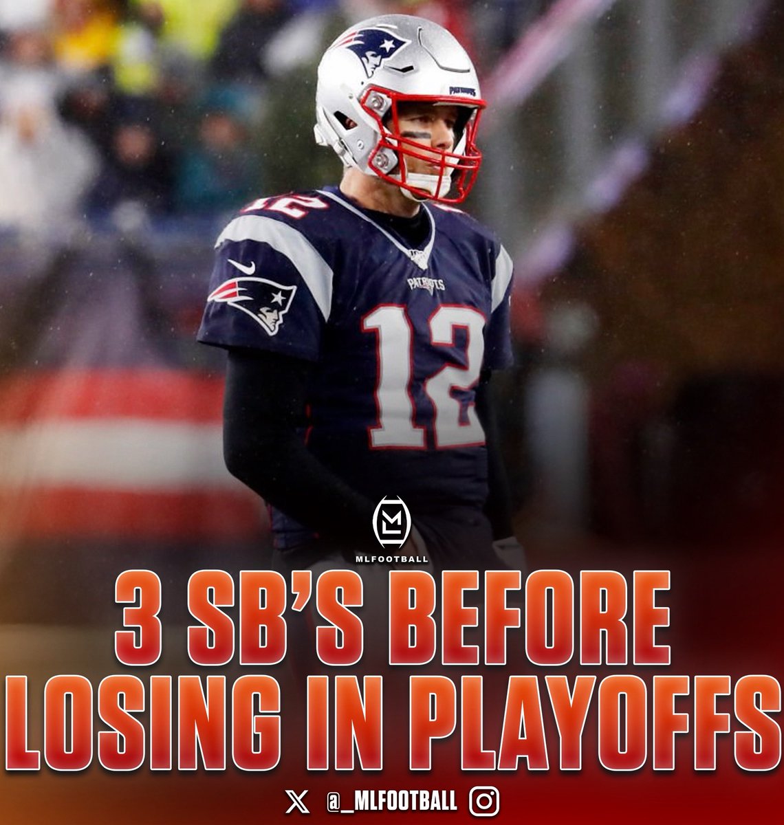 THE CRAZIEST #NFL STAT EVER:

Tom Brady won THREE Super Bowls before losing a single playoff game.

Before Brady ever lost a playoff game, Tom already had more rings than 26 #NFL franchises.

GOAT SH*T 🤯🤯🤯