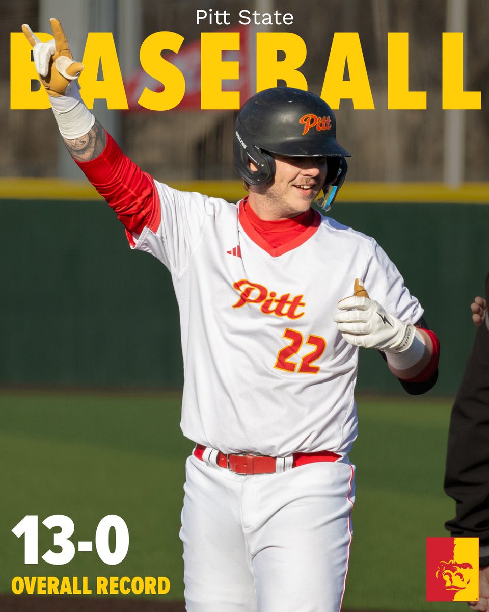 HOW ABOUT THE GORILLAS‼️

Pittsburg State is the ONLY Division II school in THE NATION unbeaten in both softball and baseball 🦍🥎⚾️

Get out and support these teams this spring.