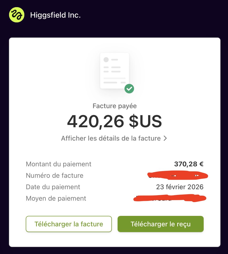 0xPtivik's tweet photo. Bon bah je viens craquer j'ai pris un abo Ultimate sur @higgsfield_ai 
Plus qu'à charbonner pour ROI ça https://t.co/dLD8L6q7NI
