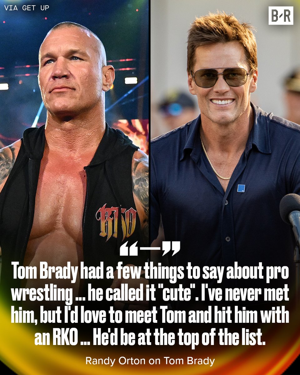 Randy Orton says he wants to give Tom Brady an 'RKO' for calling pro wrestling "cute" 👀

(via Get Up)