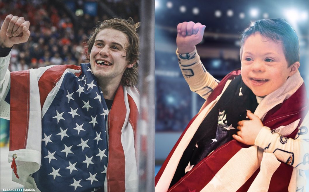 nc_wolverine's tweet photo. RT @TheResoluteLife: Same vibe…

#IronWill #DownSyndromeAdvocacy 
#GodBlessAmerica @usahockey @jhugh86 https://t.co/g0mliZKZPN