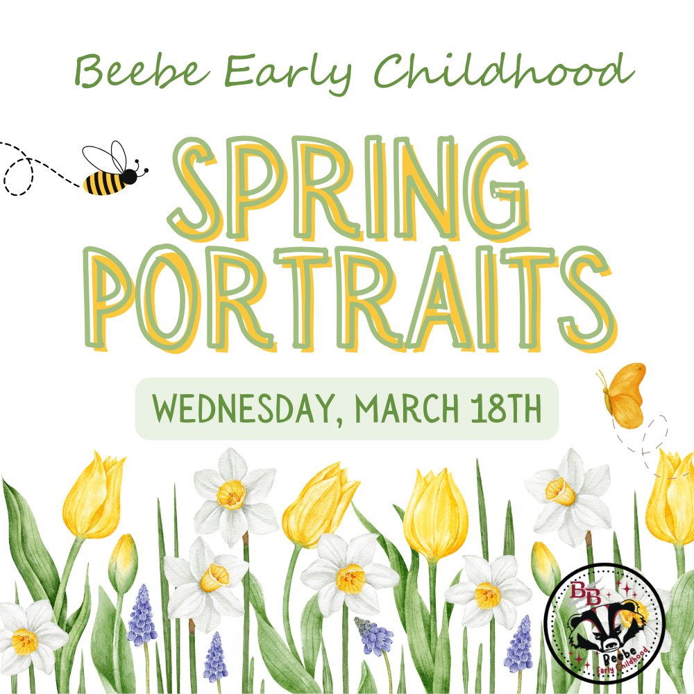 Spring Portraits are coming up! 📸✨

Mark your calendars for Wednesday, March 18th! More information will be sent home soon.

We can’t wait to see those bright smiles! 😄

#bprd #becrocks