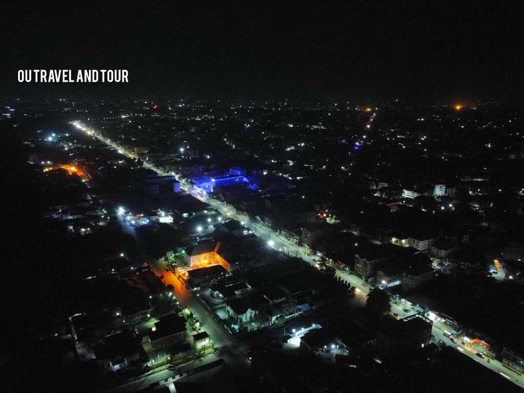 An aerial view of Aba at night ✨