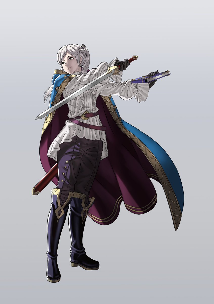 What if Kozaki drew Brave female Robin? As much as I adore Wada's art, I wish we had gotten a full body Kozaki F!Robin so I commissioned <a href="/peacefulandflat/">くら【有料依頼受付中】🦄✨</a> for this piece (background added by me)! Thank you so much.