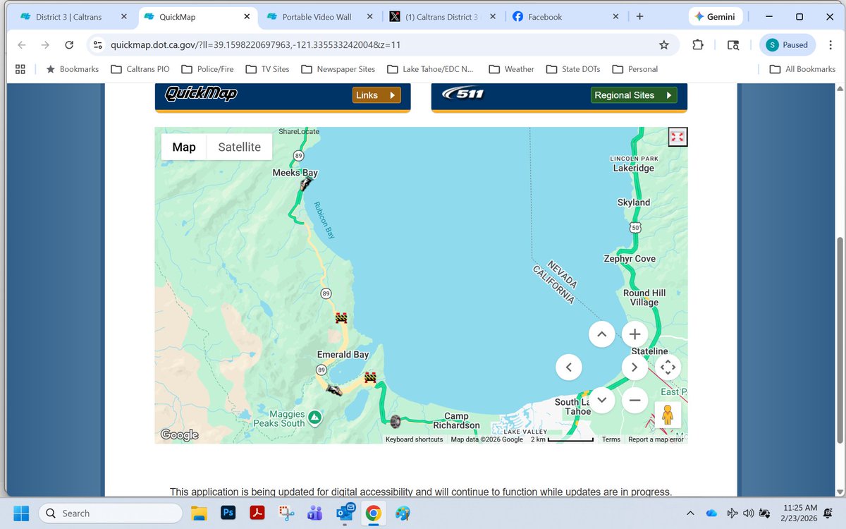 Caltrans District 3 tweet media