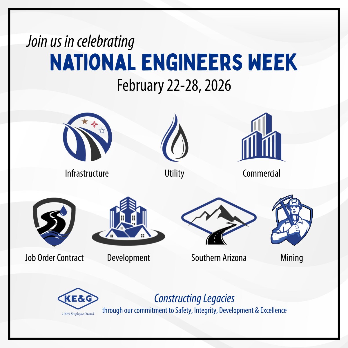 construction_ke's tweet photo. It’s National Engineers Week — and at KE&amp;G, engineering excellence spans seven specialized divisions working together to build and strengthen our communities.

#EngineersWeek #KEGconstruction #Construction #HeavyCivilConstruction #ConstructingLegacies #esop #EmployeeOwnership https://t.co/NUoaavRIwp