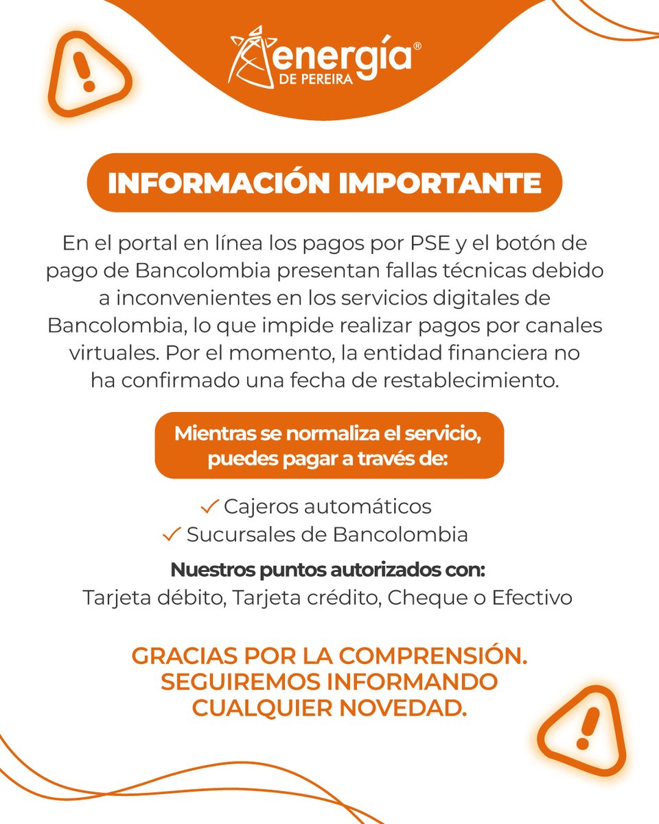 Información importante para todos nuestros usuarios sobre nuestro Portal en Línea.